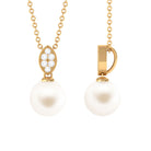 Arisha Jewels-Handpicked Freshwater Pearl Pendant with Diamond