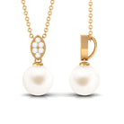 Arisha Jewels-Handpicked Freshwater Pearl Pendant with Diamond