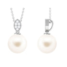 Arisha Jewels-Handpicked Freshwater Pearl Pendant with Diamond