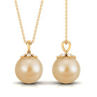 Arisha Jewels-12 MM Round South Sea Pearl Drop Pendant Necklace