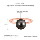 Arisha Jewels-Round Tahitian Pearl Solitaire Ring