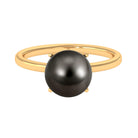 Arisha Jewels-Round Tahitian Pearl Solitaire Ring