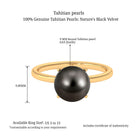 Arisha Jewels-Round Tahitian Pearl Solitaire Ring