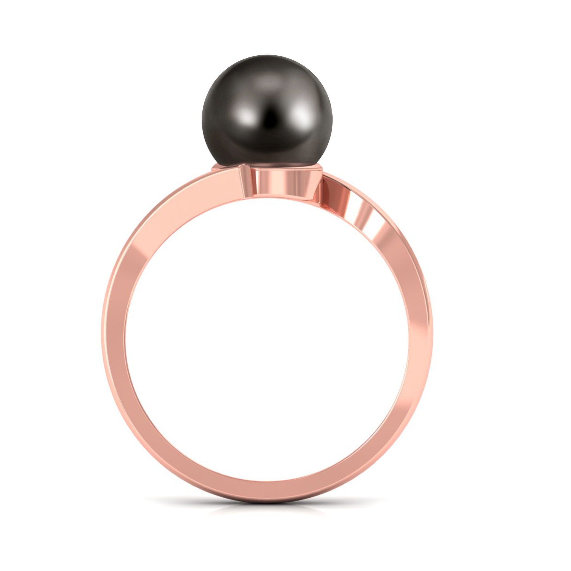 Arisha Jewels-Minimalist Tahitian Pearl Solitaire Bypass Ring