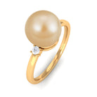 Arisha Jewels-Golden South Sea Pearl Solitaire Promise Ring