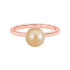 Arisha Jewels-Minimal Round South Sea Pearl Solitaire Ring