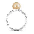 Arisha Jewels-Minimal Round South Sea Pearl Solitaire Ring