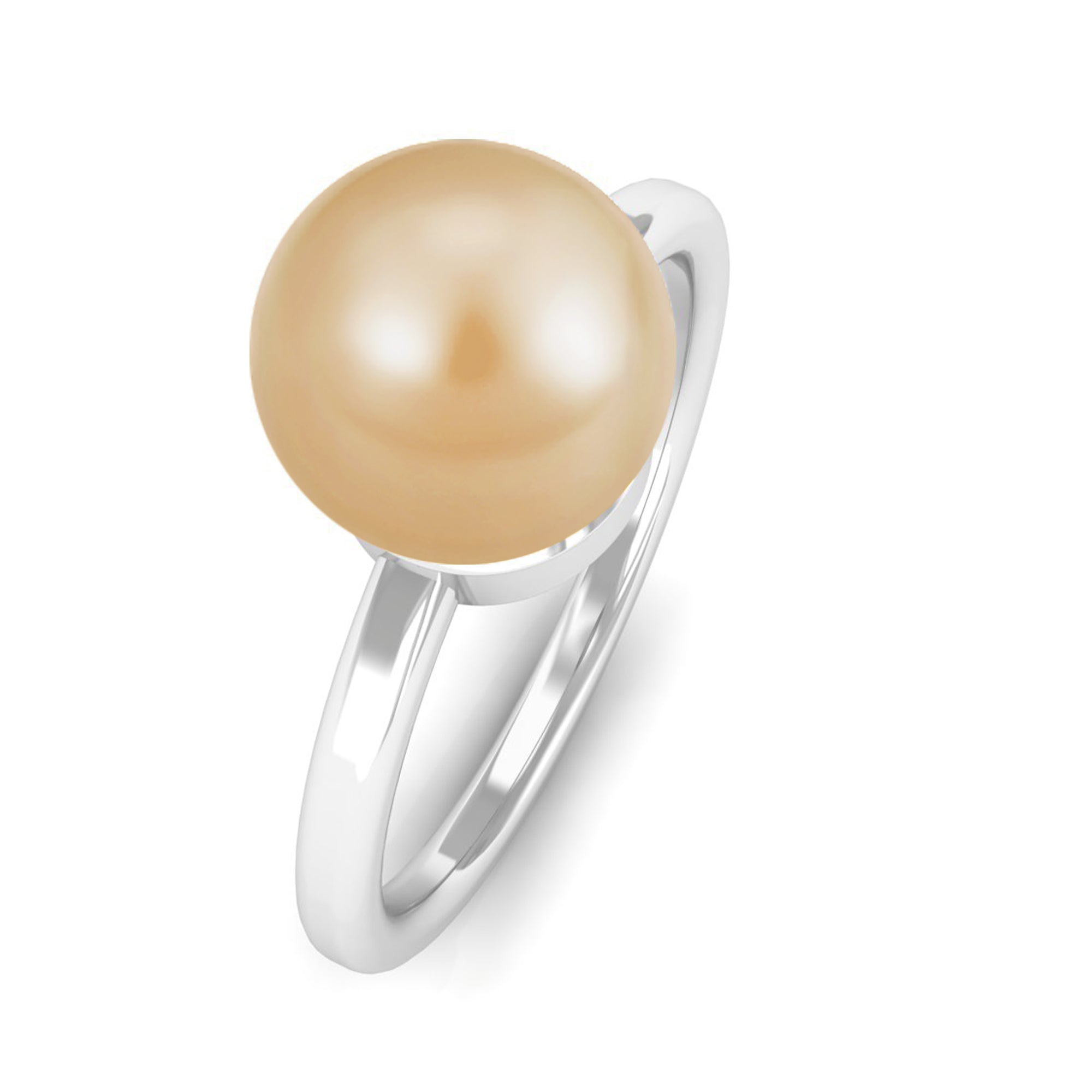 Arisha Jewels-Minimal Round South Sea Pearl Solitaire Ring