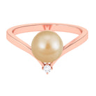 Arisha Jewels-South Sea Pearl Chevron Promise Ring with Diamond