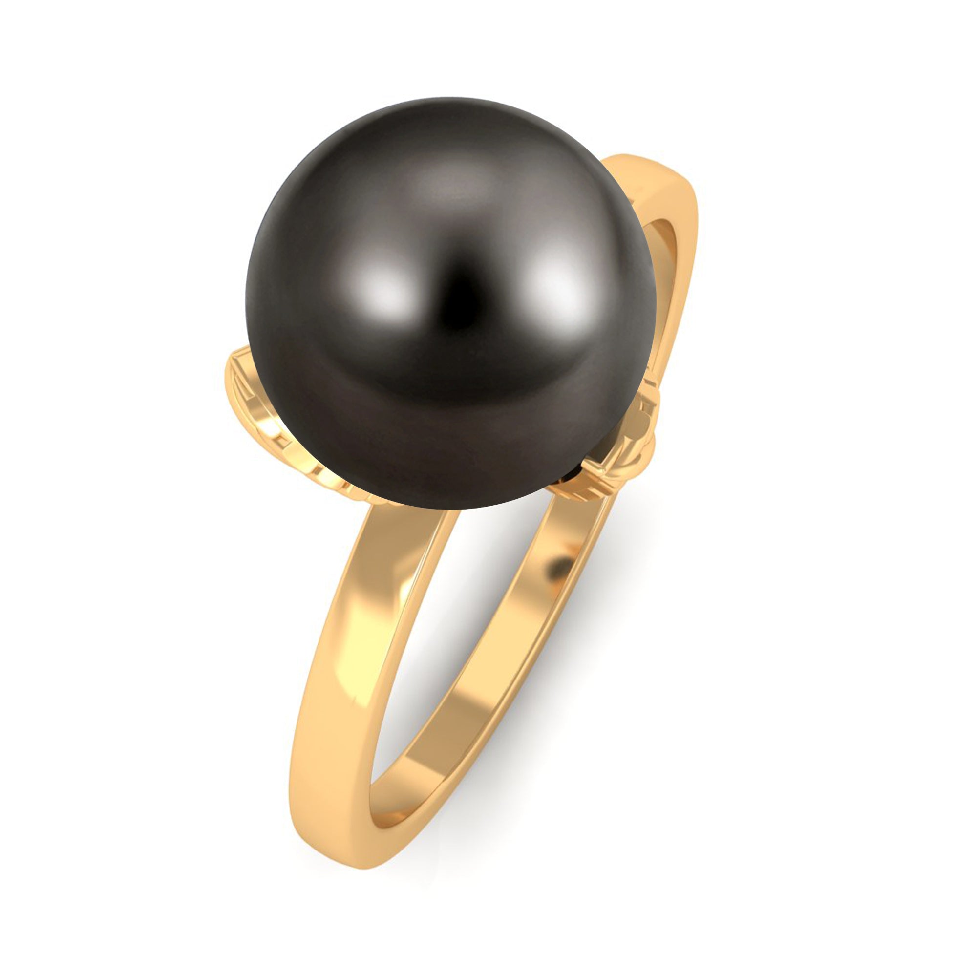 Arisha Jewels-Natural Tahitian Pearl Solitaire Ring