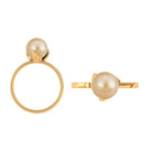 Arisha Jewels-Nature Inspired South Sea Pearl Solitaire Ring with Petals