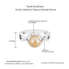 Arisha Jewels-Statement South Sea Pearl Crossover Ring with Diamond