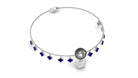 Tahitian Pearl Butterfly Charm Bracelet with Sapphire and Diamond Tahitian pearl-AAAA Quality - Arisha Jewels