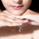 8 MM Black Pearl Solitaire Pendant in Spiral Design Tahitian pearl-AAA Quality - Arisha Jewels