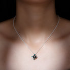 Arisha Jewels-Vintage Inspired Tahitian Pearl Pendant with Emerald