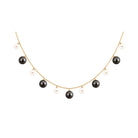 Black and White Pearl Layered Necklace Tahitian pearl-AAA Quality - Arisha Jewels