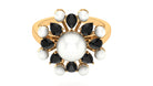 White Cultured Pearl Cocktail Ring with Black Onyx Freshwater Pearl-AAAA Quality - Arisha Jewels